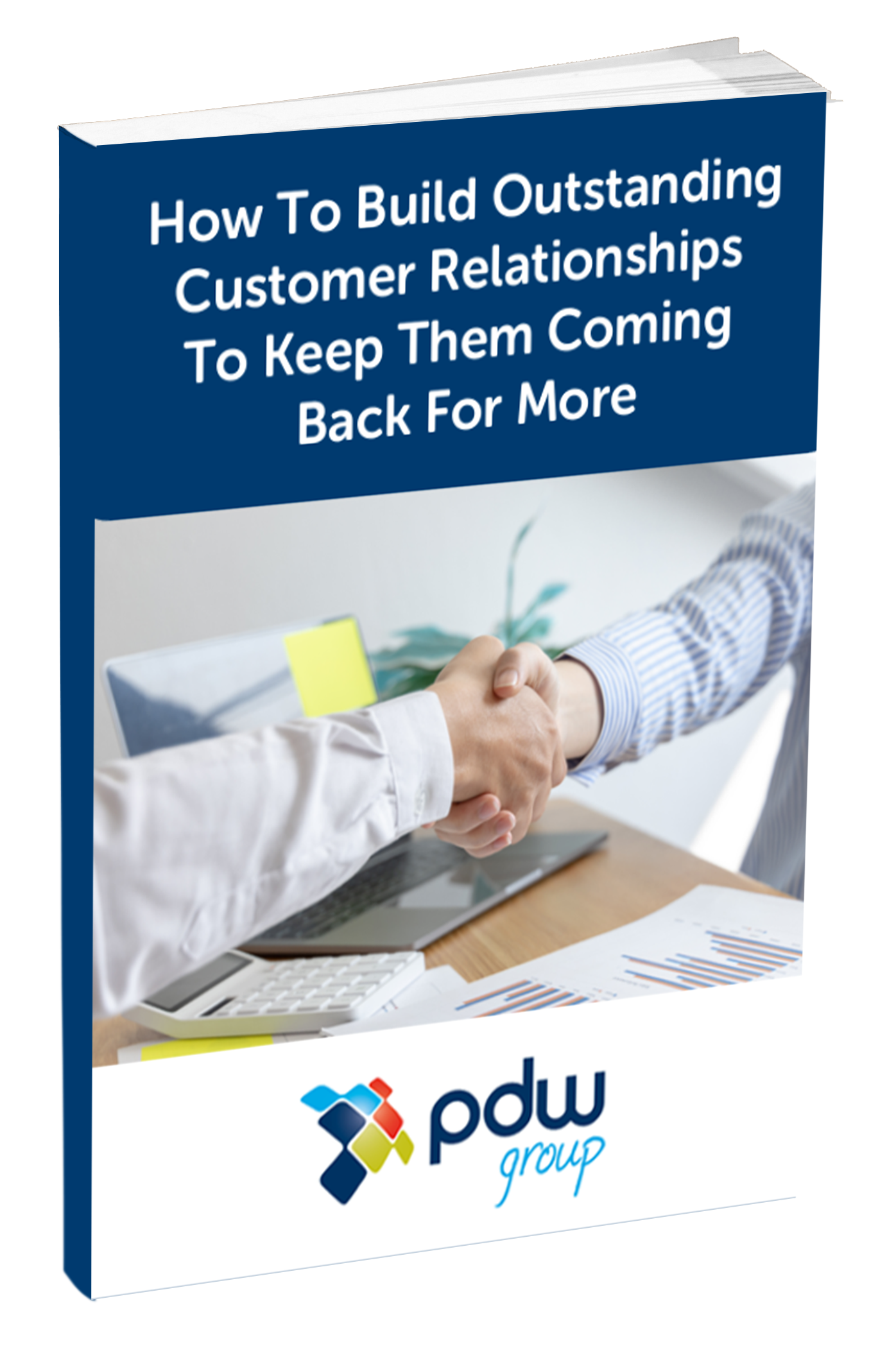 How to build outstanding customer relationships mock up